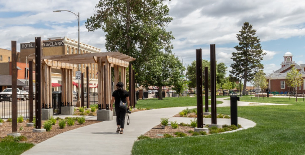 Park sidewalk